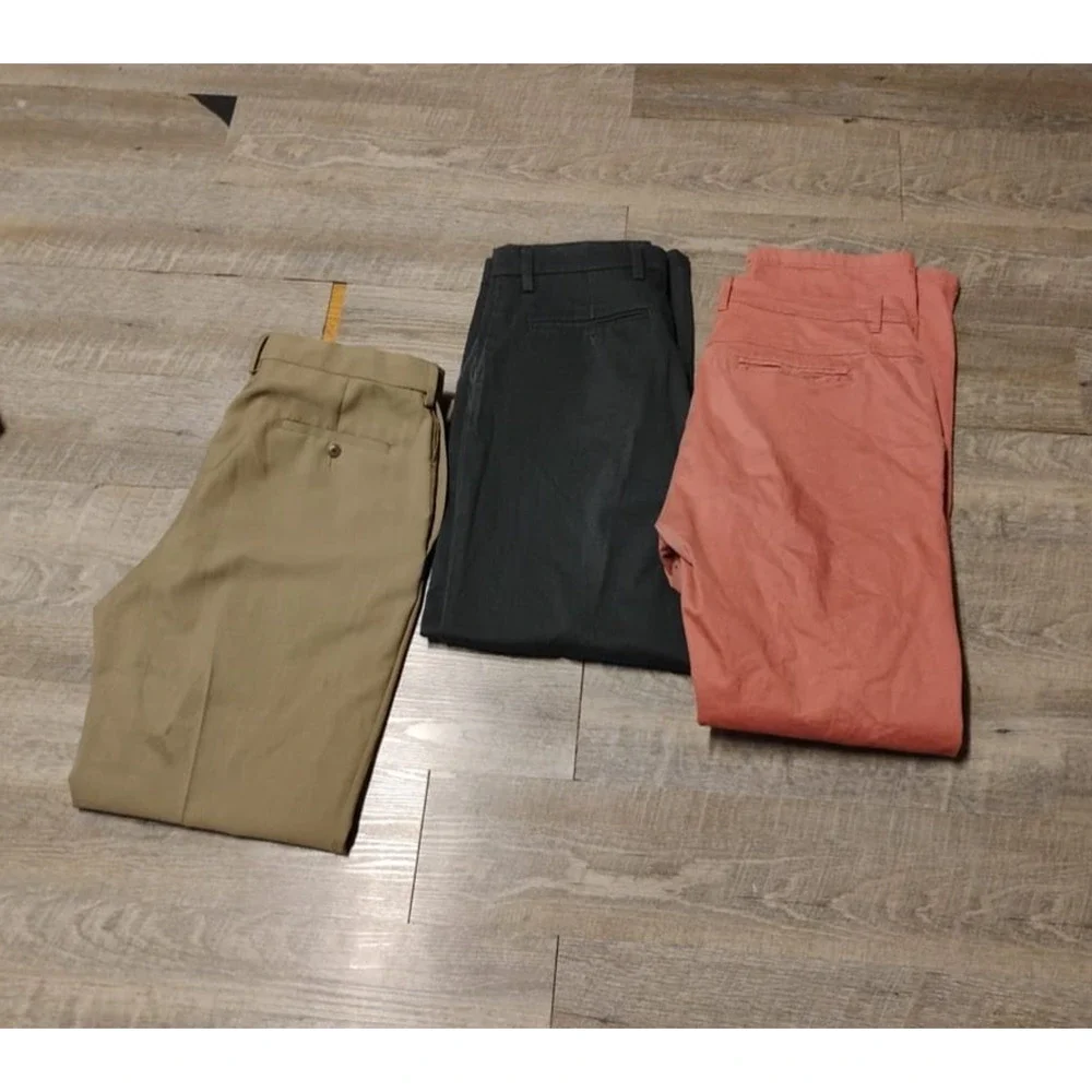 lot of 3 Dockers,Haggar, American Tall Men's dress Pants Sz 36X32,36 multico